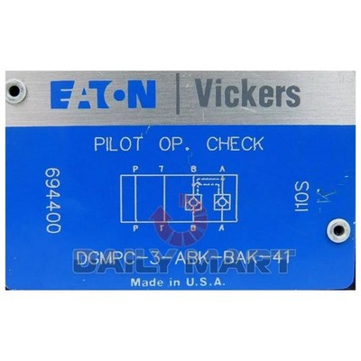 New In Box VICKERS DGMPC-3-ABK-BAK-41 Hydraulic Check Valve