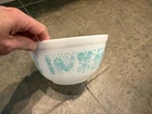 Vintage Pyrex Amish Butterprint Turquoise Mixing Bowl # 402 - 1- 1/2 qt