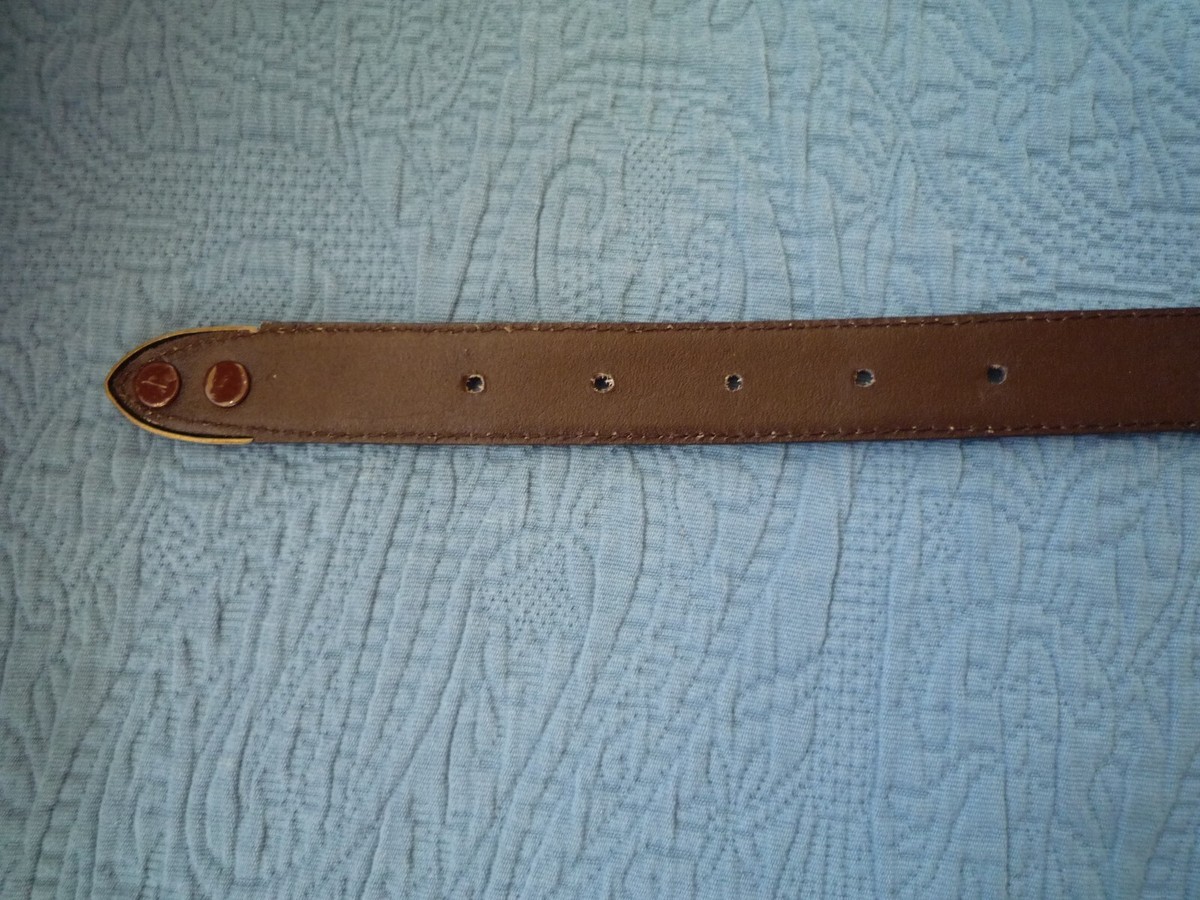 Brown Western Design Metal Buckle End Tip & Keeper Leather Belt size Medium Brown Belt Metal Tip - Etsy main image 2