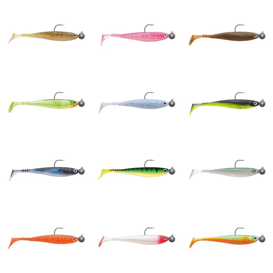 Jackson Zanderbait 10cm/12cm/14cm Gummifisch montiert Köder für Barsch Zander