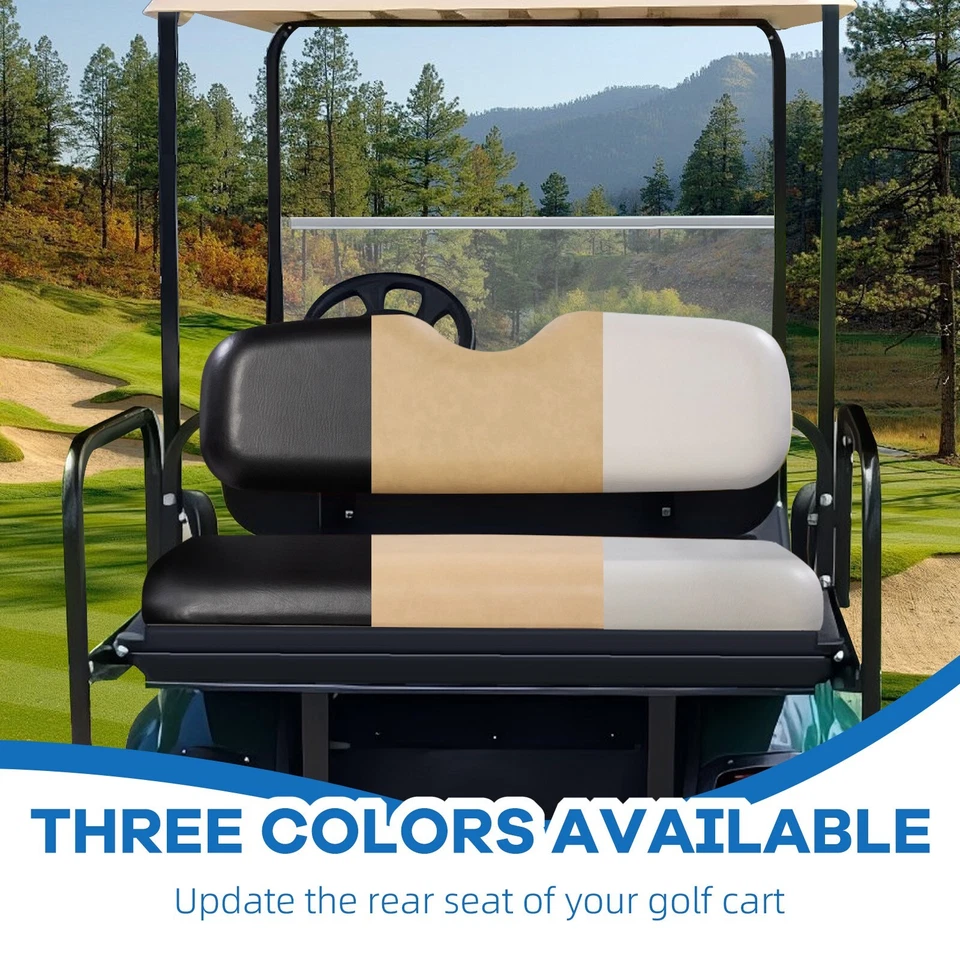 Carro de golf VPAHub asiento trasero abatible para modelos Yamaha G14 G16 G19 G22, cojines bronceados Foto 4 de 4