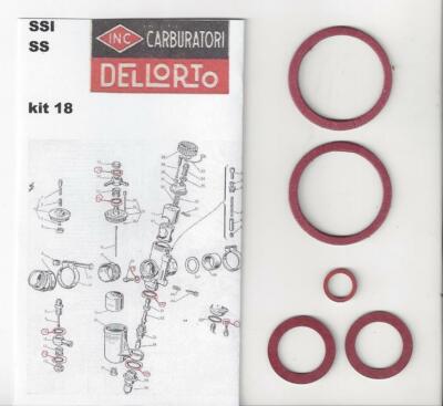 Dellorto gasket set kit18 for SSI & SS A, D, DS series see description