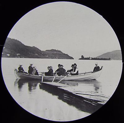 Glas Zauber Laterne Dia DALECARLIAN TAUFE PARTY UM 1890 FOTO SCHWEDEN 