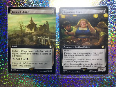 MTG Regular Extended Art: 0111 Rapacious Guest; 0500 Isolated Chapel