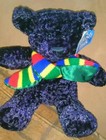 Christmas Dan Dee Plush Pals Dark Purple Stuffed Bear Wearing Scarf (New) — photo 5