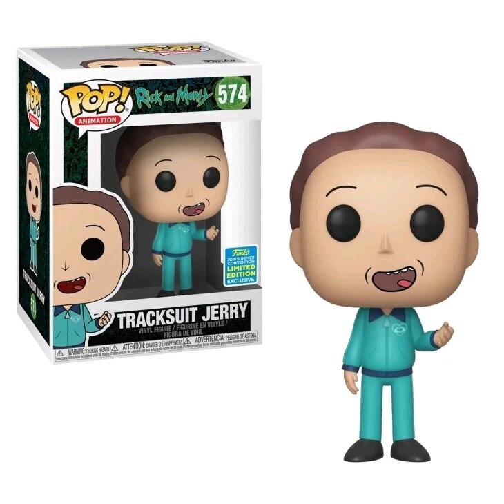 Rick &Amp; Morty Jerry Smith In Track Suit Pop! Vinyl Sdcc Exclusive Figure #574