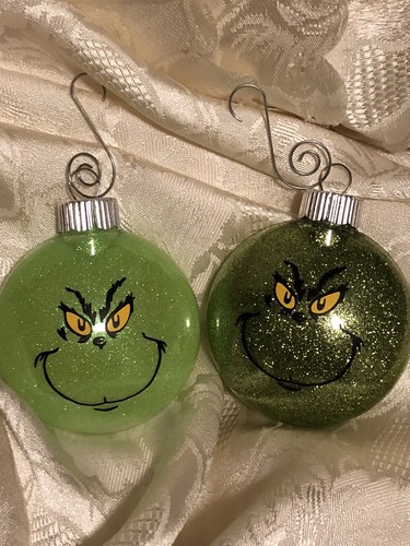 Adornos de Navidad hechos a mano pan de jengibre de plástico, grinch y muñeco de nieve nuevos cada uno - Imagen 2 de 3
