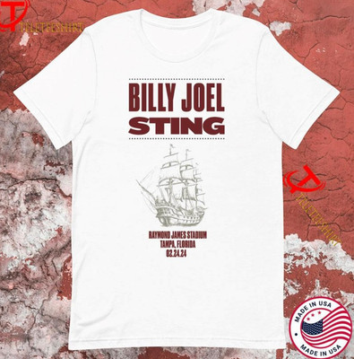 Billy Joel Sting 2-24-24 Raymond James Stadium Tampa, Fl Event T-Shirt