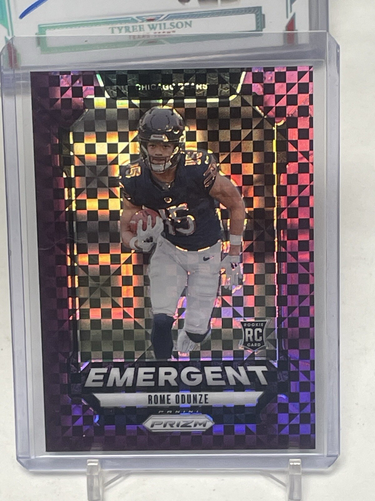 ROME ODUNZE 2024 Panini Prizm Emergent Purple Power Refractor /49 RC Rookie #11