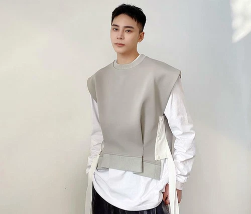 Mens Fashion Kniting Vest Winter Youth Loose Round Collar Sleeveless Casual Tops - Bild 1 von 11