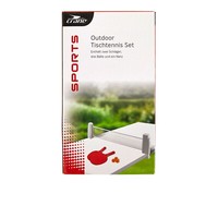 Outdoor-Tischtennis-Set Einziehbares Netz 2 SchläGer 3 BäLle Tische Bis 190X5Cm