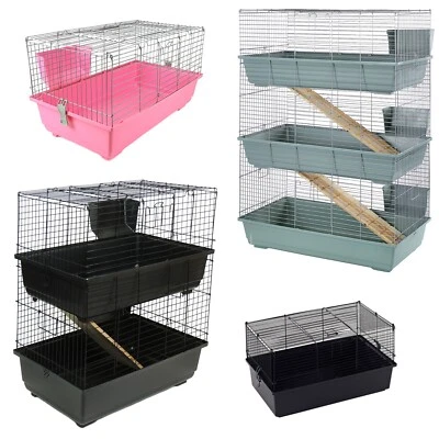 Rabbit Cage Multi-Level Indoor Small Animal Pet Home Guinea Pig Hutch House