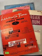 Organ Music Bundle: Lowrey Organ Course Bk2  4, Organ Album, Leisure Time VTG