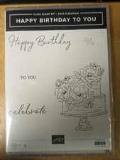 Stampin' Up Happy Birthday To You Cling Rubber Stamp Set