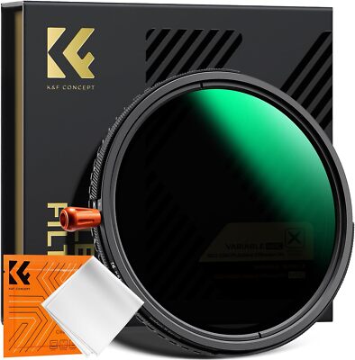 K&F CONCEPT 3in1 Black Diffusion Mist Effect 1/4 & Variable ND2-32 & CPL Filter