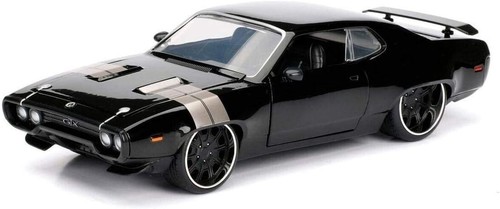 Voiture Miniature Jada - Plymouth GTX De Dom - Fast & Furious 8 - Noire Avec Rayures Argentées