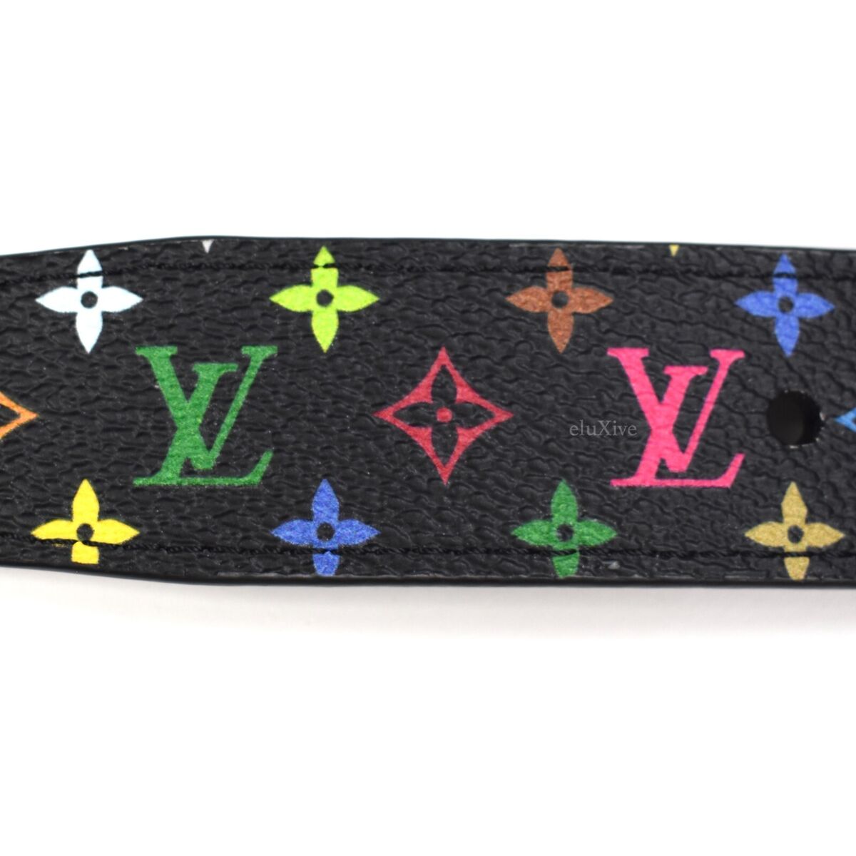 NWT Louis Vuitton Murakami Black Multicolor Logo D-Ring Belt NWT Louis Vuitton Murakami Black Multicolor Logo D-Ring Belt