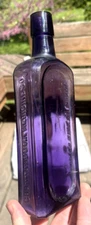 NICE AMETHYST TALL MCELREE'S WINE OF CARDUI MEDICINE BOTTLE 1910'S ERA DUG L@@K