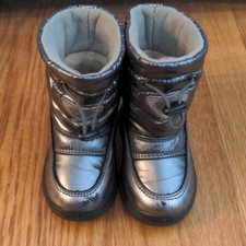 AS IS NATURINO RainStep Silver Pewter Boots Shoes SZ 21 5.5
