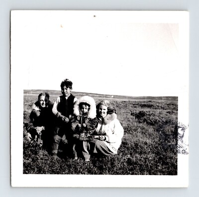 Vintage Photo 1953 Native American Indian Kotzembue AK 3.5'' x 3.5''