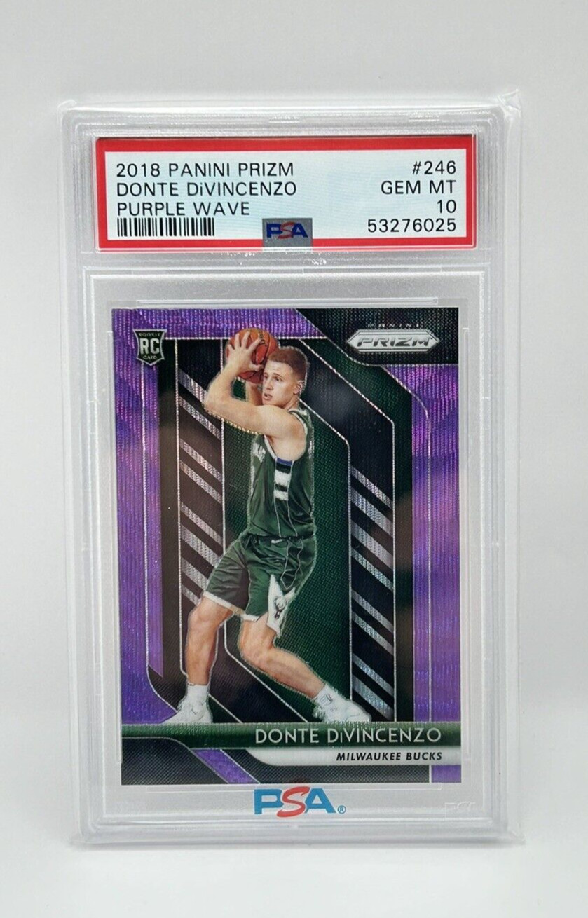 2018-19 Panini Prizm Donte Divincenzo #246 Purple Wave Prizm PSA 10 RC Rookie