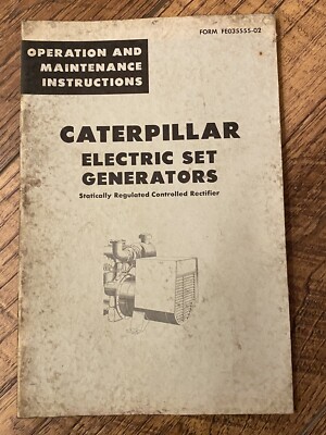 Caterpillar Electric Set Generators Operation and Maintenance Manual