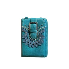 American Bling Crossbody Phone Wallet with Buckle Closuer