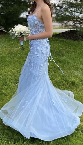 Cinderella Divine 3d Floral Appliqué Mermaid dress Size 2