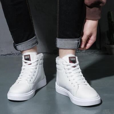 Mens Boots Autumn Winter Fashion Sneakers White Black Outdoor
