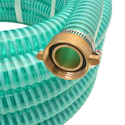 Suction Hose with Brass Connectors 15 m 25 mm Green N1J0 - Picture 8 of 8