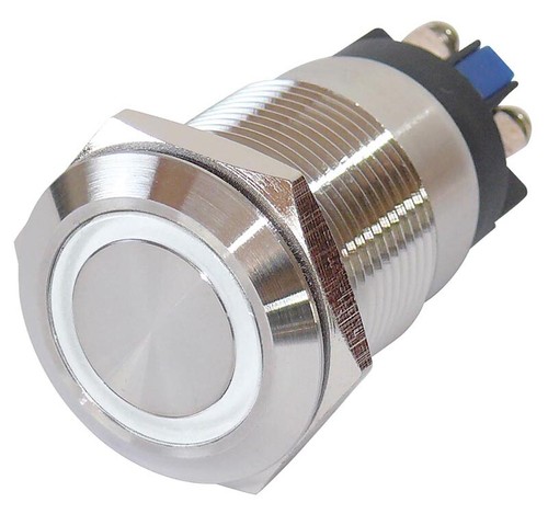 Pulsador con iluminación de anillo, Ø 19 mm, pulsador con conexión roscada 230 V / 3A - Imagen 14 de 19