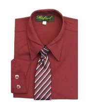 Baby Boys Dress Shirts Tie Set Formal And Casual Useful With Full Color S858