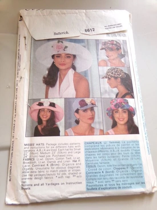 2 craft patterns Hats Scarves Appliques Butterick 6722 6612 McCalls - Image 4 of 4