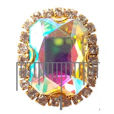 Large EMERALD Glass Crystal Diamante Rhinestone Embellishment Sew On Gem Jewels