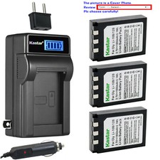 Kastar Battery LCD AC Charger for Olympus Li-10B Li-12B Li10C Stylus 400 Digital