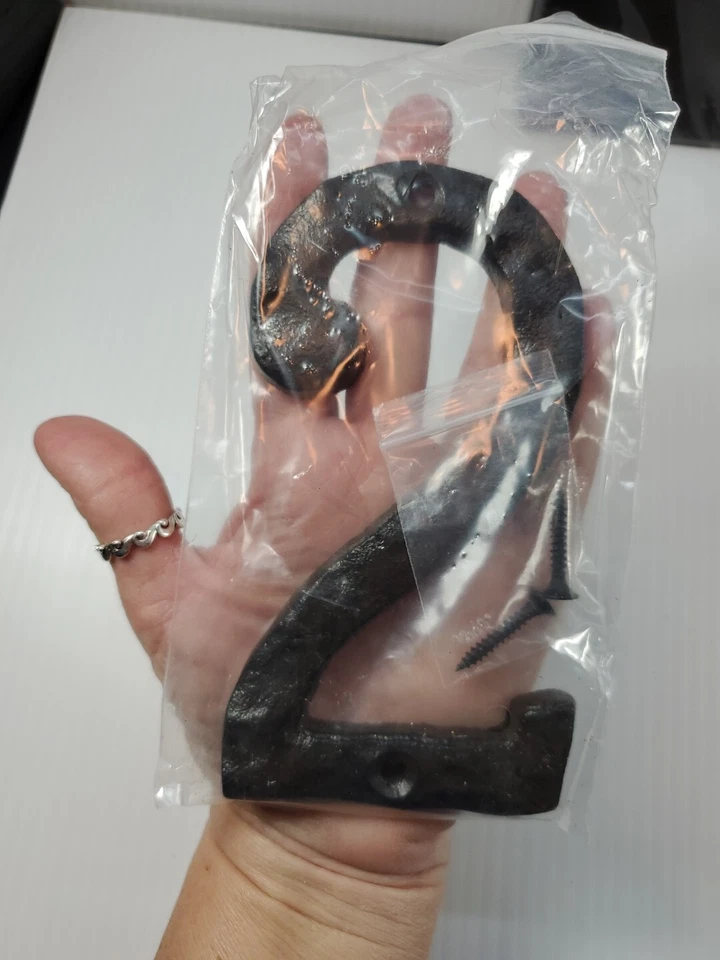 Jerry Baby Cast Iron Rustic Brown #2 Cast Iron House Number 5.5inch New Lot Of 3 - Image 4 of 4