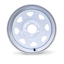 LIBRA 15 x 5 Trailer Wheel 5 Lug on 4.5" Bolt Pattern White Spoke Trailer Rim