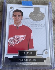 2019-20 UD THE CUP HOCKEY FILIP ZADINA ROOKIE CLASS RED WINGS 161/249 👍