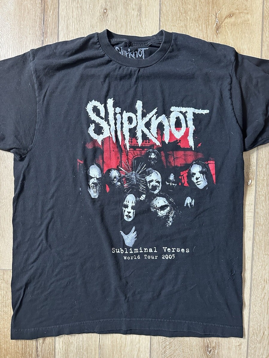 ミュージシャン Slipknot The Subliminal Verses T-shirt Hot Topic Slipknot Subliminal Verses World Tour 2005 T-Shirt Black