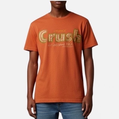 Savvy Orange Crush Y2K Vintage Graphic Tee Small Retro Soda Logo Distressed