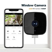 Window Security Camera WiFi 2.4/5GHz 3MP Full Color Night Vision Indoor Mount Uk