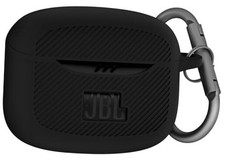 Geiomoo Silicone Case for JBL Tune Buds 2, Soft Flexible Scratch Black