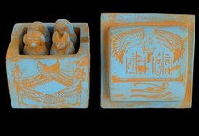 Exquisite Set of Egyptian Canopic Jars Inside Box Egyptian Antiquities Egypt BC