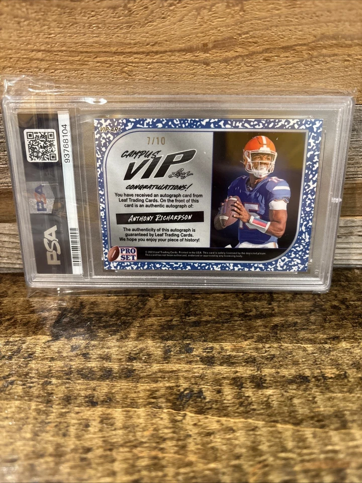 2023 Leaf Pro Set Metal Campus VIP Anthony Richardson Auto /10 🔥 - Image 2 of 3