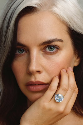 #ad RARE 54.70Ct Certified White Diamond Solitaire Statement Ring Free Diamond stud $577.50