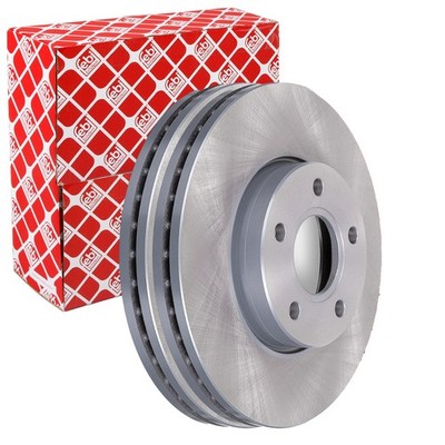 2X FEBI BREMSSCHEIBEN Ø278mm VORNE PASSEND FÜR FORD C-MAX FOCUS VOLVO C30 C70