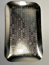 WMF S-Collection Art Nuevo Silver Tray Geometric Etching   From Germany