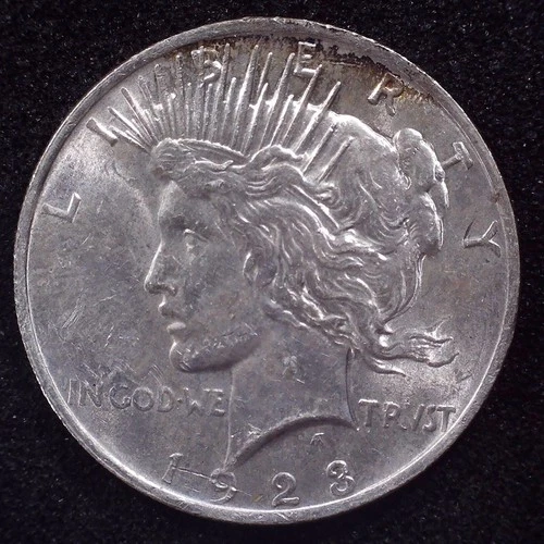 1923 P Peace Dollar, 90% Silver AU+ you get what you see in Photos