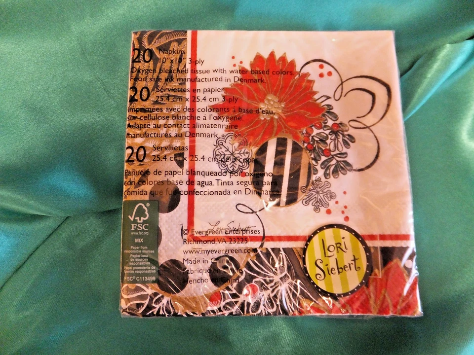 Servilletas de papel de Navidad Cypress Home - Diseño Lori Siebert - Juego de 3 paquetes. Foto 4 de 4