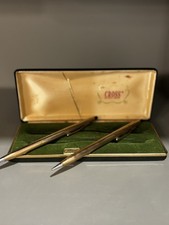 Vintage Cross 10k GF Pen And Pencil Set In Original Box 1970's